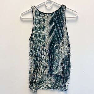 Helmut Lang silk printed tank